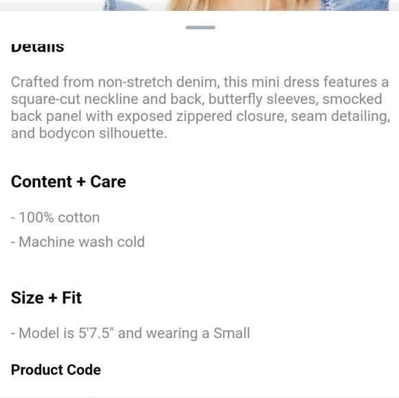 F21 Mini Denim dress Sz M - Picture 2 of 10